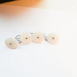 Antique Mother of Pearl Tuxedo Shirt Stud Buttons